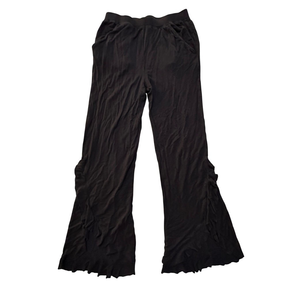 Matilda Jane Black Ruffle Flare Pants Womens S Junior 16 Whimsigoth Boho Lounge - Picture 9 of 10